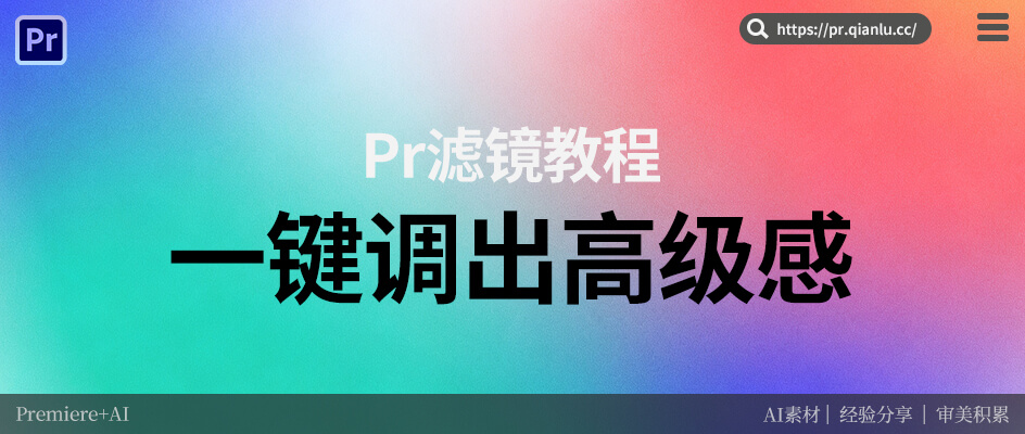Pr加滤镜总调不出高级感？怎么才能1键调出适配视频的质感滤镜？