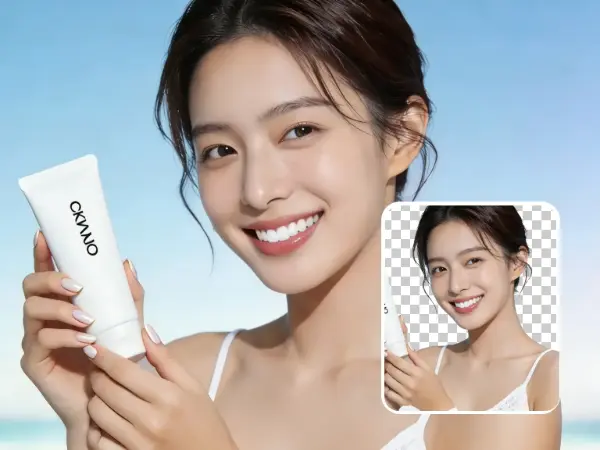 模特抠图效果展示