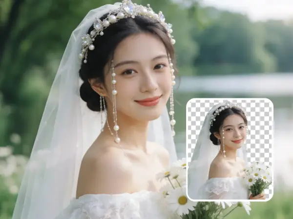 婚纱照抠图效果展示