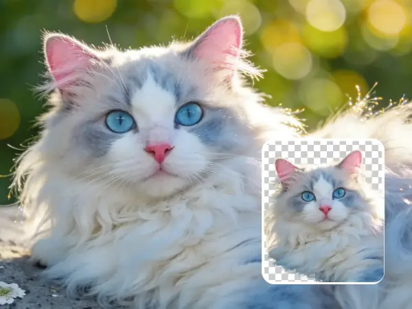 动物毛发去背景效果展示