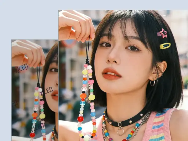 社媒人物照片去水印效果展示