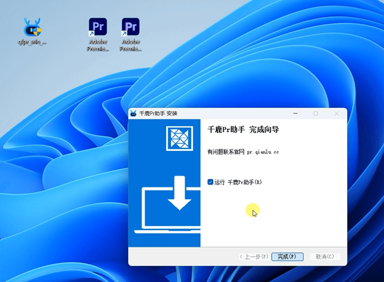 安装向导显示安装成功