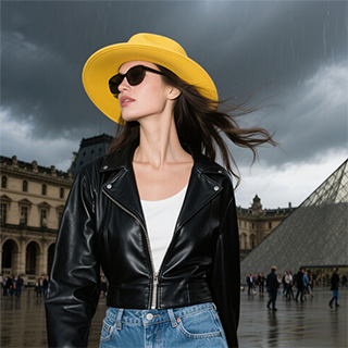 街边模特抠图素材